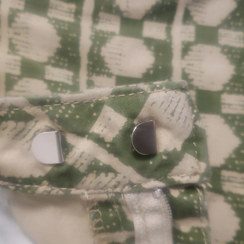 Ashley Stewart Green Tan Printed Pants Plus Size 16 - Picture 6 of 6